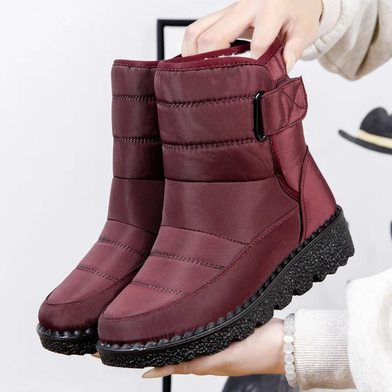 Waterproof Ladies Snow Boots with Non-Slip Sole – Warm Winter Boots for Ice and Snow