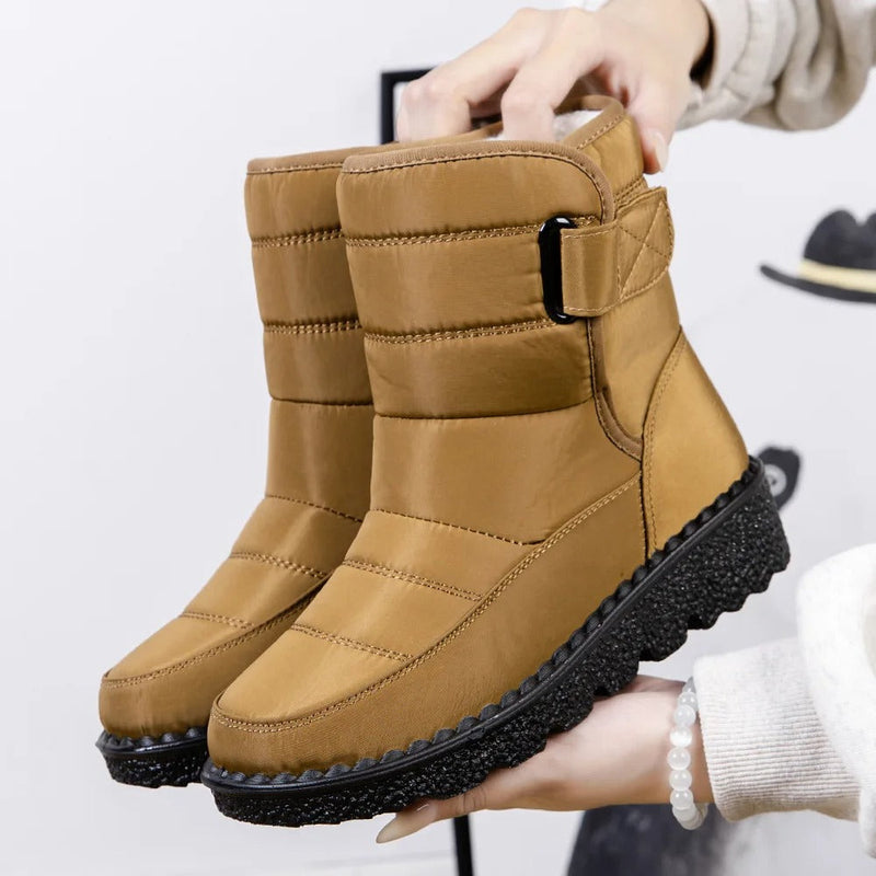 Waterproof Ladies Snow Boots with Non-Slip Sole – Warm Winter Boots for Ice and Snow
