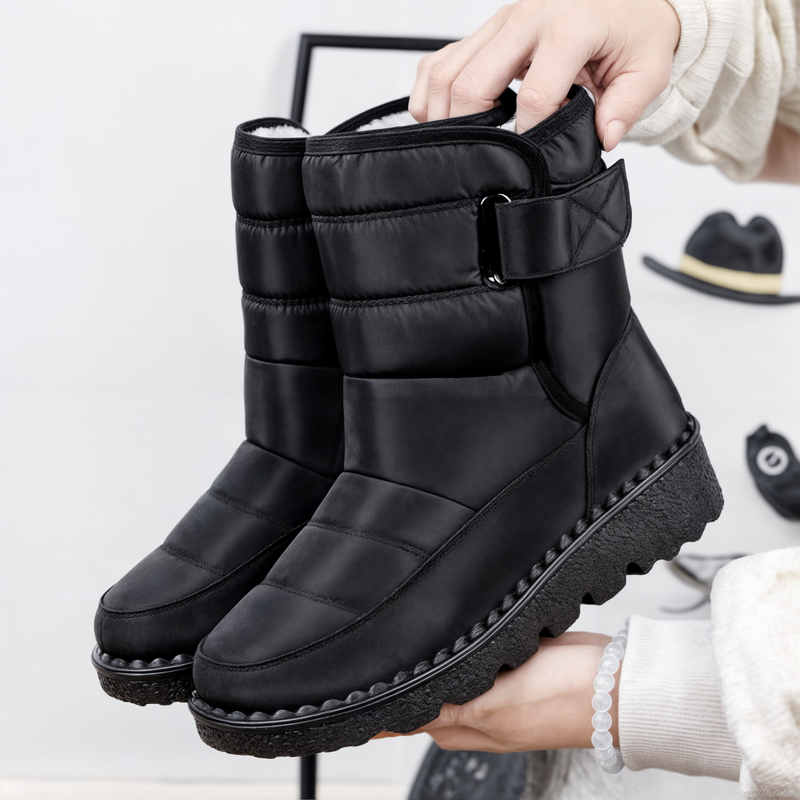 Waterproof Ladies Snow Boots with Non-Slip Sole – Warm Winter Boots for Ice and Snow
