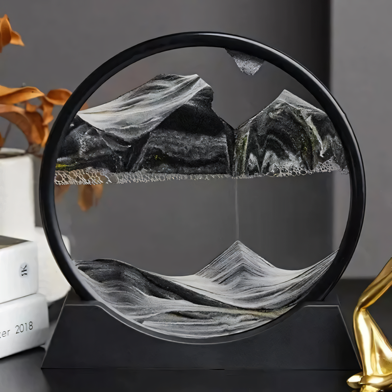 Circular Flowing Sand Landscape Decorative Art