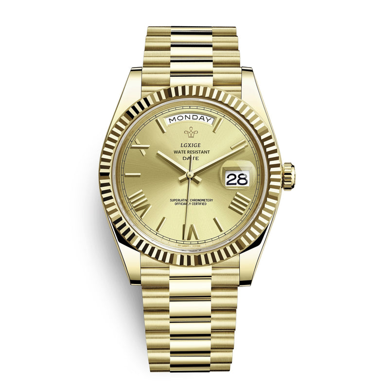 Men’s Watch with Day and Date Display – Timeless and Elegant