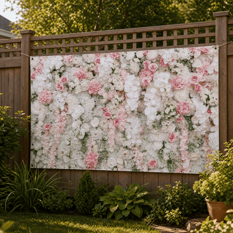 Lush Garden Landscape Backdrop Banner
