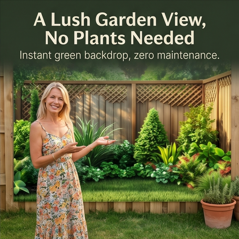 Lush Garden Landscape Backdrop Banner