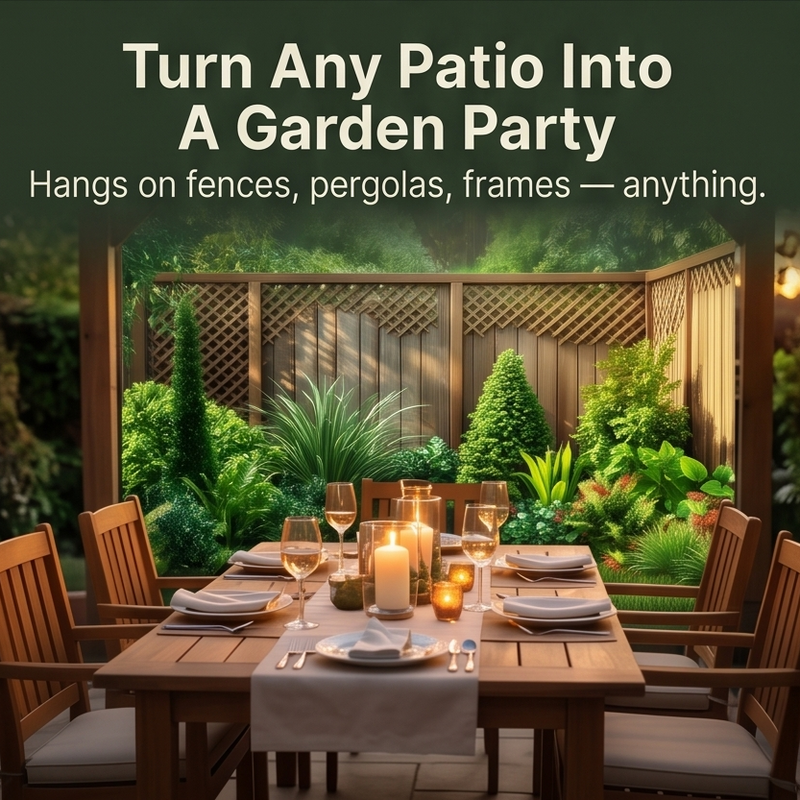 Lush Garden Landscape Backdrop Banner