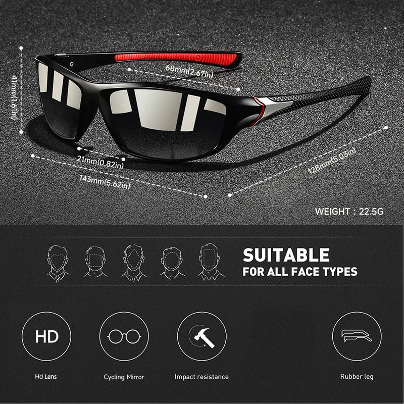 Polarised Unisex Sunglasses with UV400 Protection for Day and Night