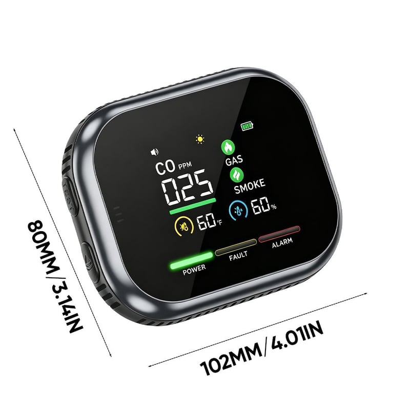 6-in-1 Smart Gas, Smoke & Carbon Monoxide Detector