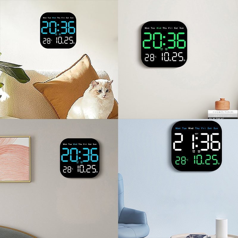 Multifunctional LED Digital Clock with Temperature & Remote Control
