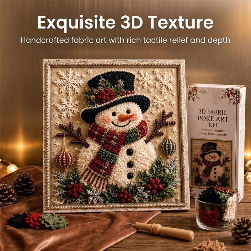 3D Christmas Tree Fabric Poke Art Craft Kit