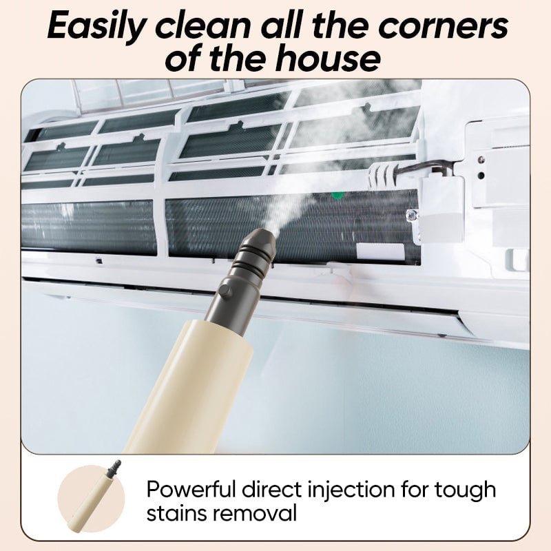 High-Pressure Handheld Steam Cleaner with Flexible Hose & Brush Attachment