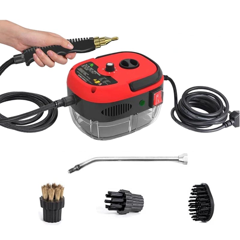 2500W Handheld High-Temperature Pressurised Steam Cleaner with Multiple Attachments