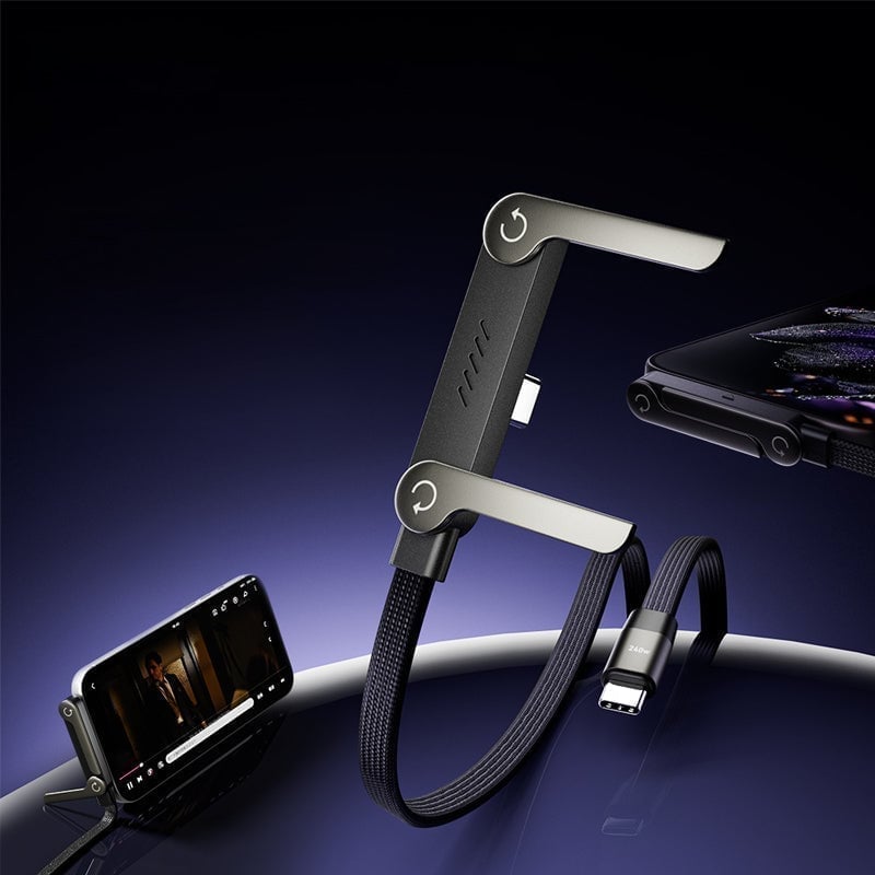 240W Fast Charging Cable with Adjustable Phone Stand