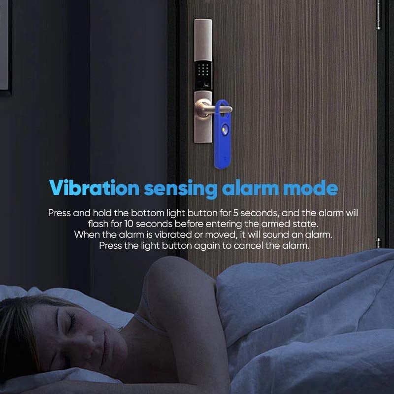 Rechargeable 135dB Personal Safety Alarm with LED Light