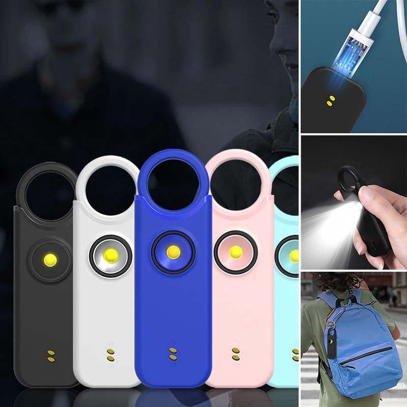 Rechargeable 135dB Personal Safety Alarm with LED Light