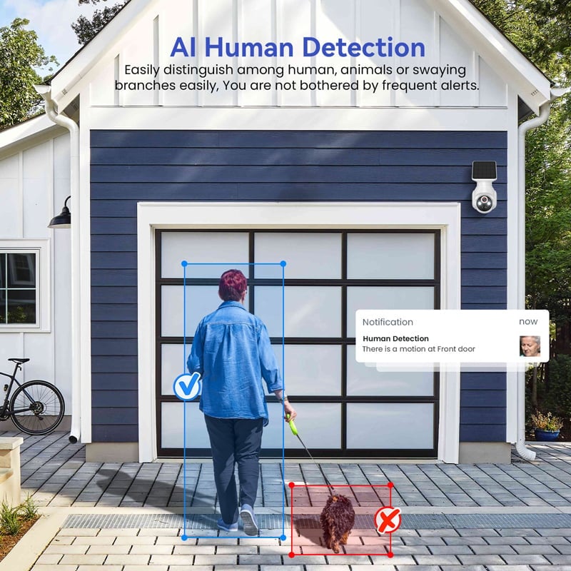 Solar 1080p Smart Security Camera with AI Motion Detection
