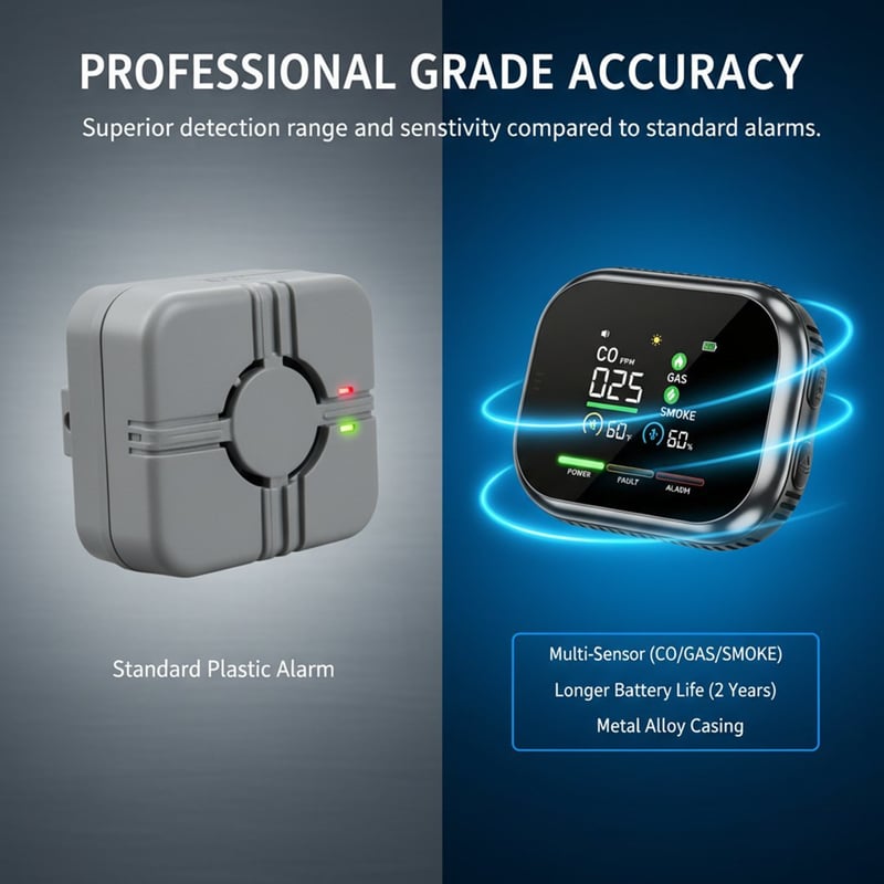 6-in-1 Smart Gas, Smoke & Carbon Monoxide Detector