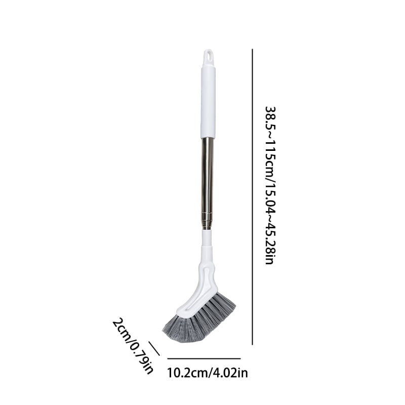 Extendable Crevice Gap Cleaning Brush with Angled Bristle Head
