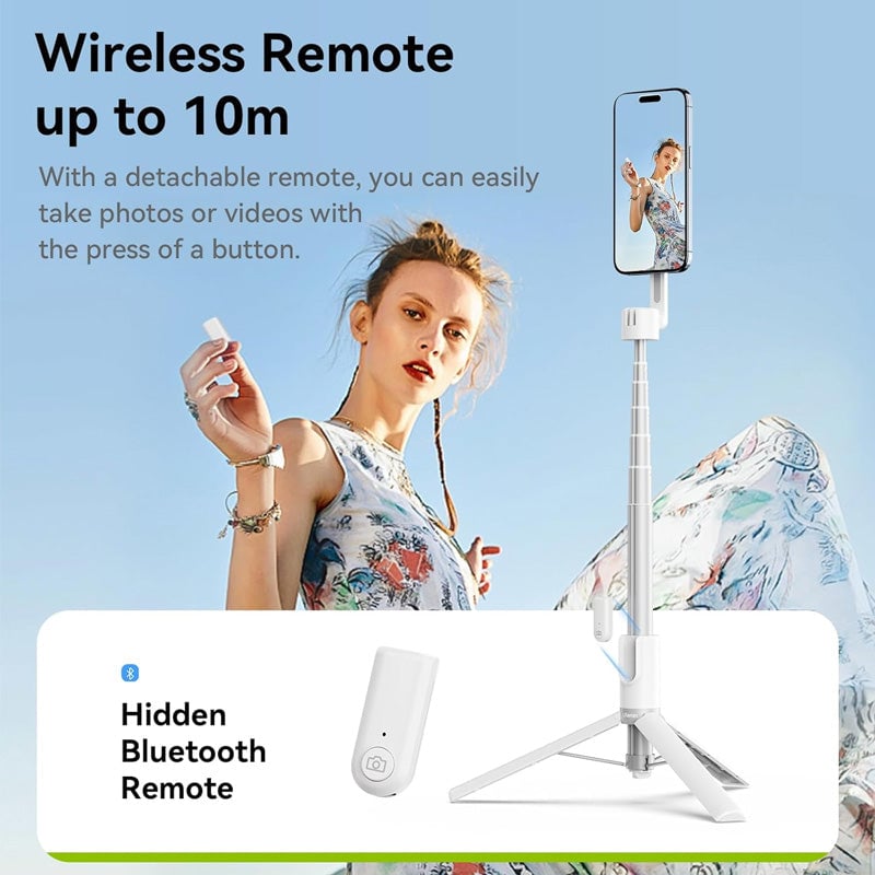 3-in-1 Magnetic Selfie Stick Tripod with 360° Rotation