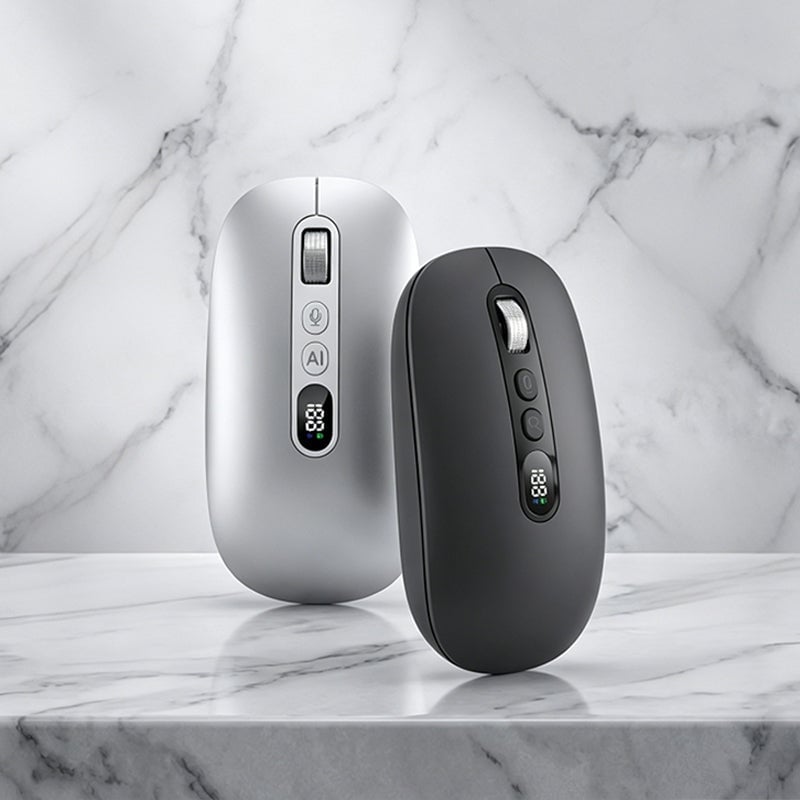 AI Voice Wireless Mouse with Translation & LCD Display