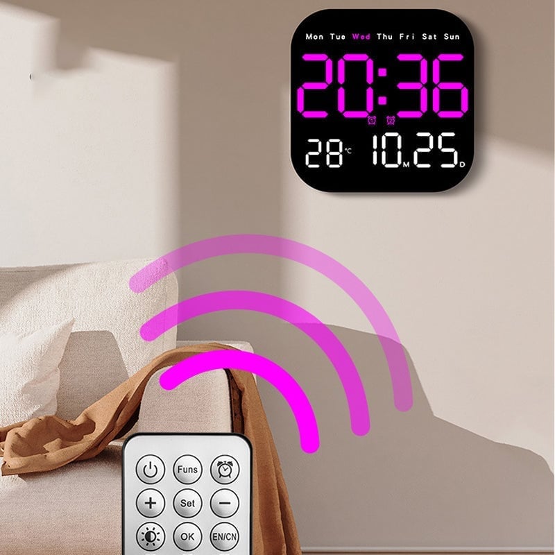 Multifunctional LED Digital Clock with Temperature & Remote Control