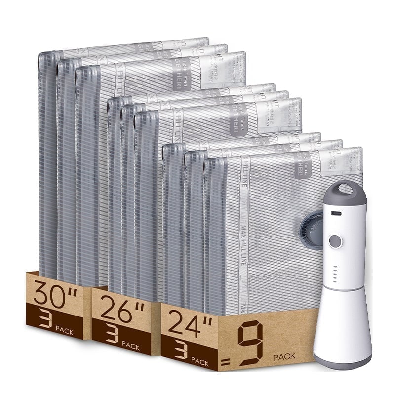 Travel Vacuum Storage Bags with Portable Electric Pump