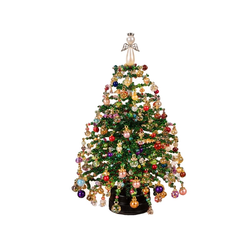 DIY Beaded Christmas Tree Craft Kit with Festive Decorations