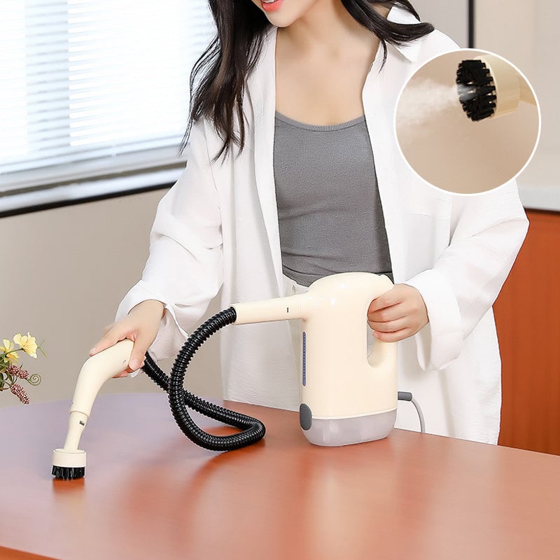 High-Pressure Handheld Steam Cleaner with Flexible Hose & Brush Attachment