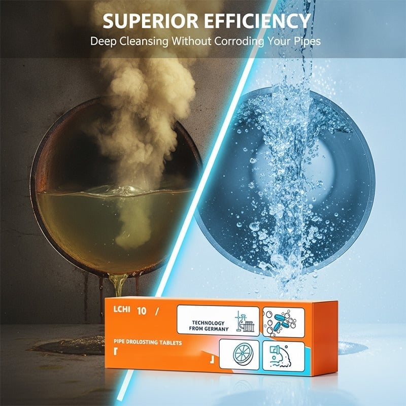 Powerful Pipe Declogging & Cleaning Tablets for Household Drains