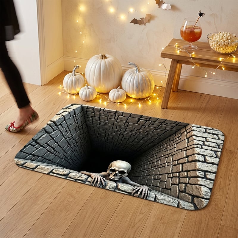 3D Halloween Horror Dungeon Illusion Welcome Mat