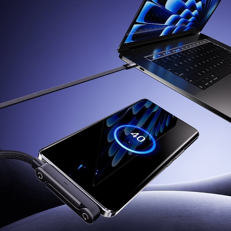 240W Fast Charging Cable with Adjustable Phone Stand