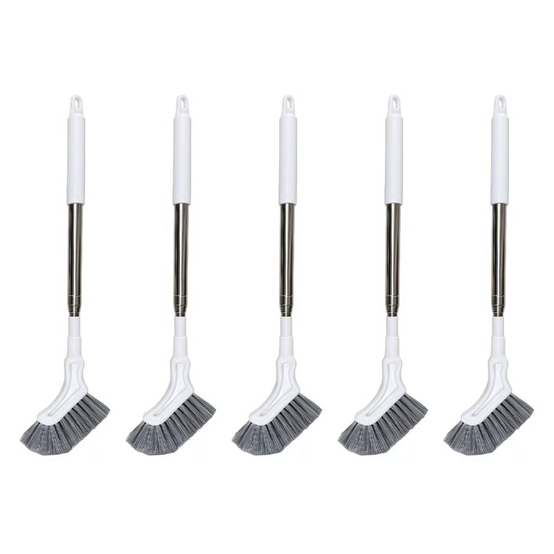 Extendable Crevice Gap Cleaning Brush with Angled Bristle Head