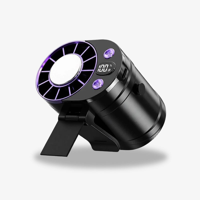 Rechargeable Clip-On Waist Fan with Ice Cooling