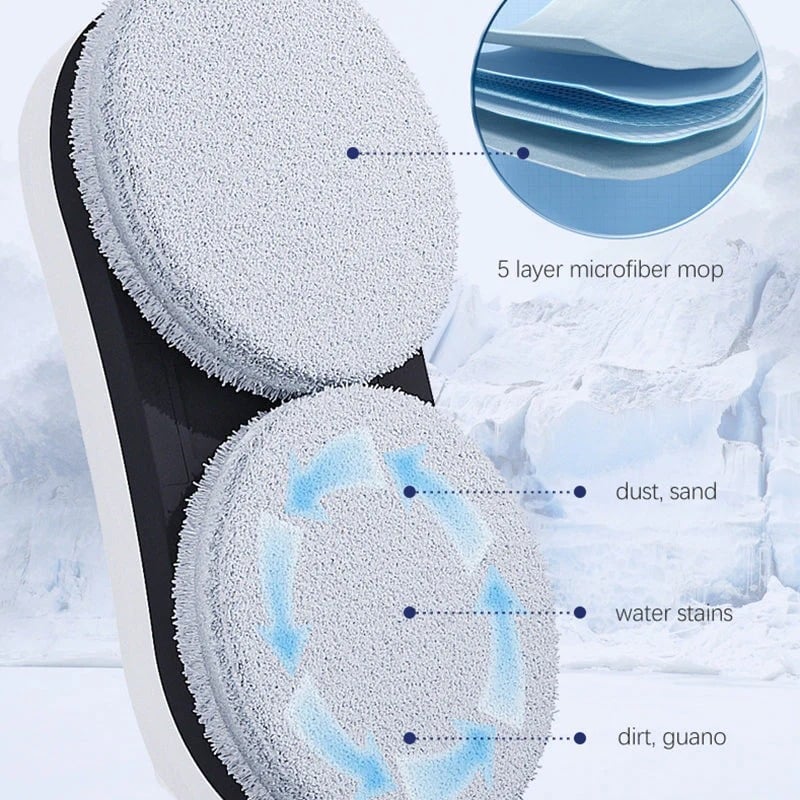 Automatic Smart Window Cleaning Robot with Dual Rotating Pads
