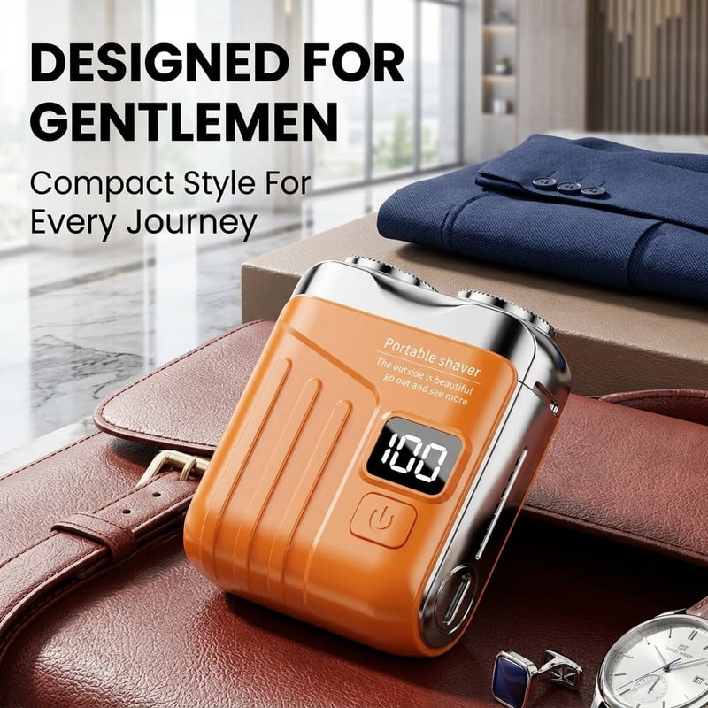 Rechargeable Dual-Head Electric Shaver with LED Display