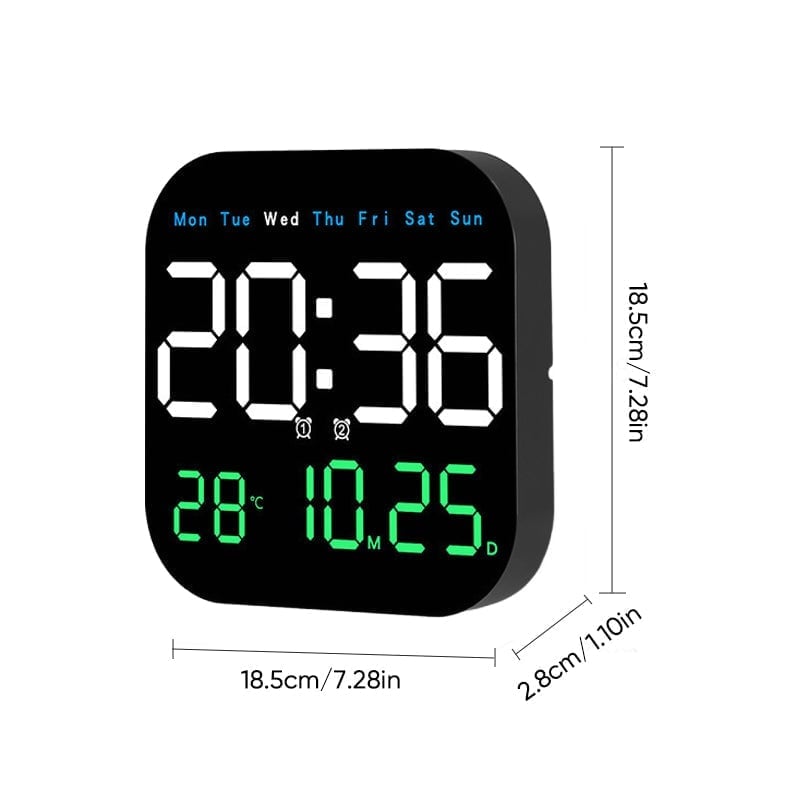 Multifunctional LED Digital Clock with Temperature & Remote Control