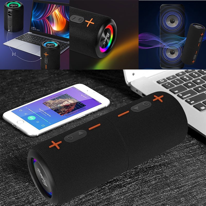 20W TWS Portable Bluetooth Speaker with LED Lights