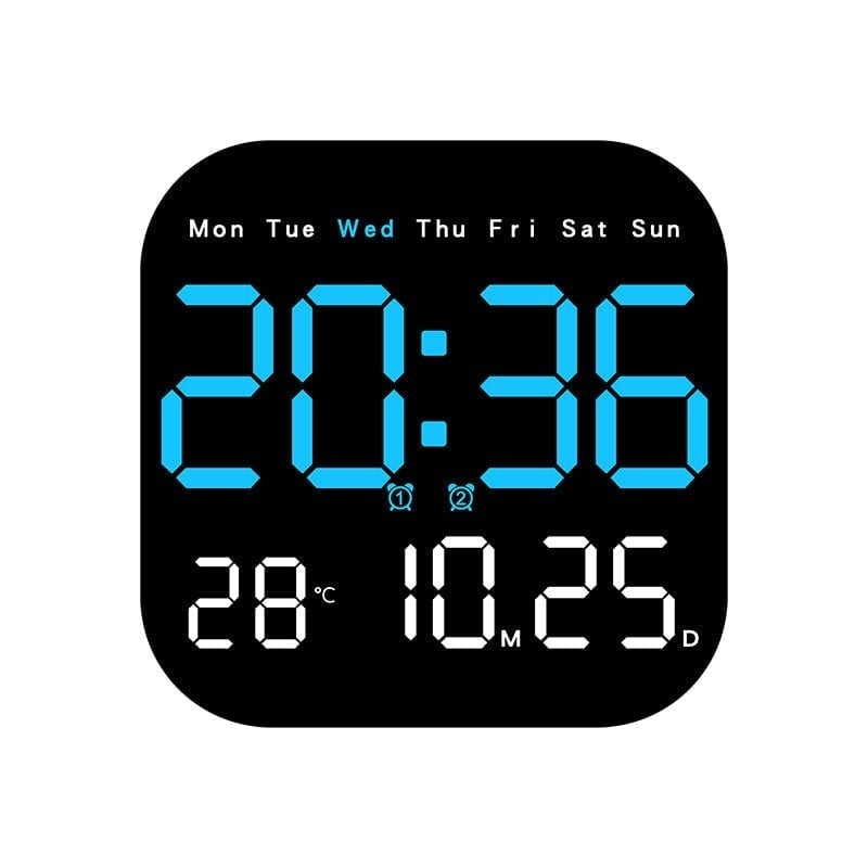 Multifunctional LED Digital Clock with Temperature & Remote Control