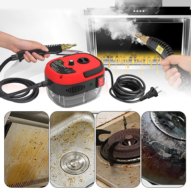 2500W Handheld High-Temperature Pressurised Steam Cleaner with Multiple Attachments