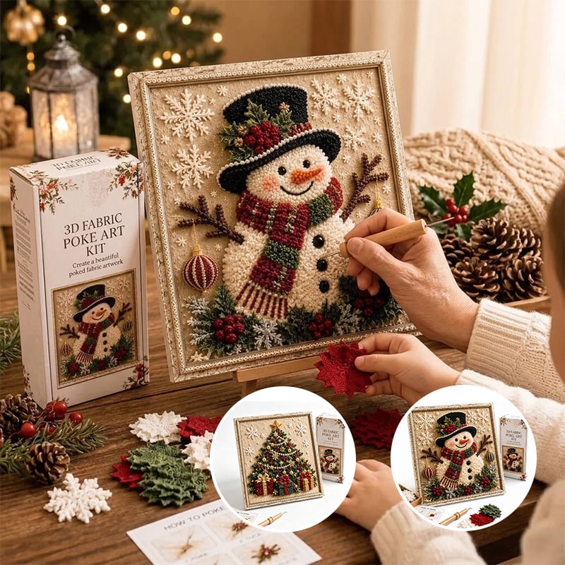 3D Christmas Tree Fabric Poke Art Craft Kit