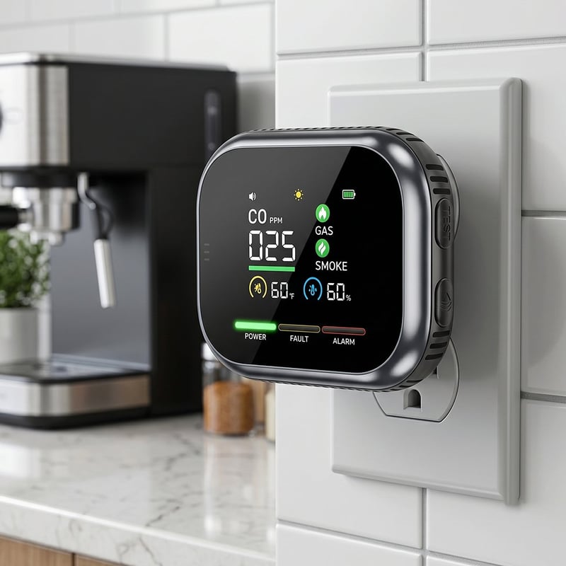 6-in-1 Smart Gas, Smoke & Carbon Monoxide Detector