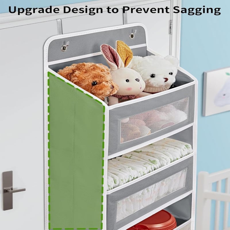 Five Tier Over The Door Organiser with Mesh Pockets