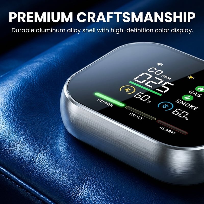 6-in-1 Smart Gas, Smoke & Carbon Monoxide Detector