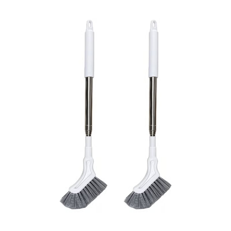 Extendable Crevice Gap Cleaning Brush with Angled Bristle Head