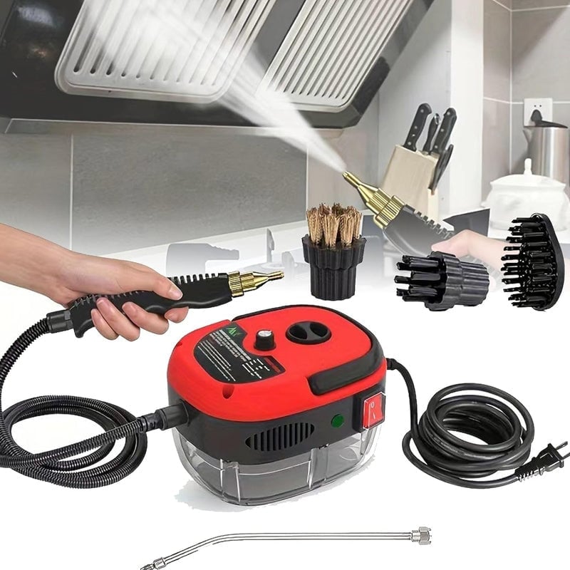 2500W Handheld High-Temperature Pressurised Steam Cleaner with Multiple Attachments