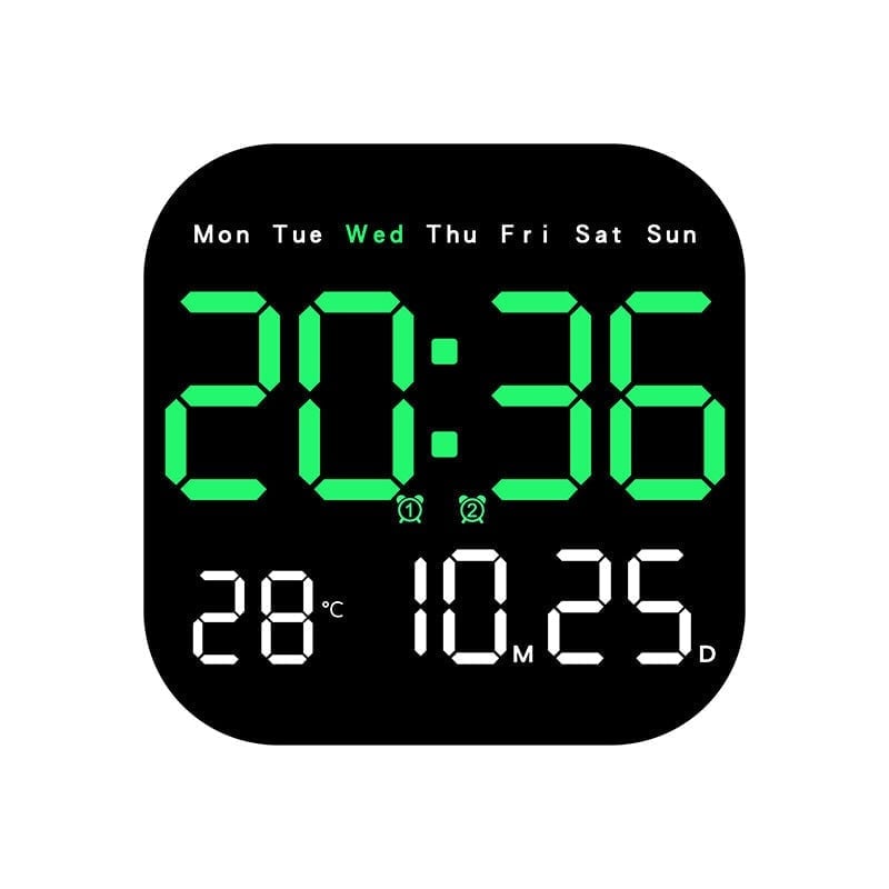 Multifunctional LED Digital Clock with Temperature & Remote Control