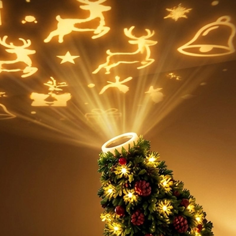 Christmas Tree LED Projection Lamp with 6 Festive Patterns