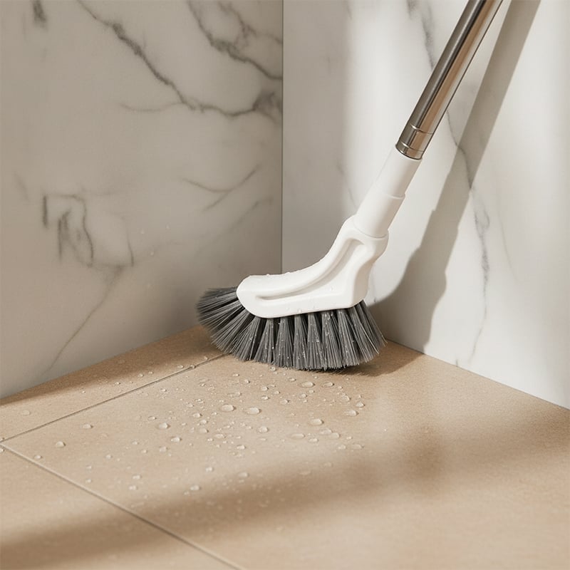 Extendable Crevice Gap Cleaning Brush with Angled Bristle Head