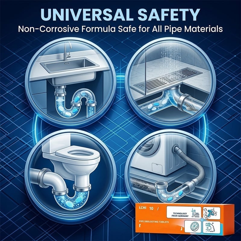 Powerful Pipe Declogging & Cleaning Tablets for Household Drains
