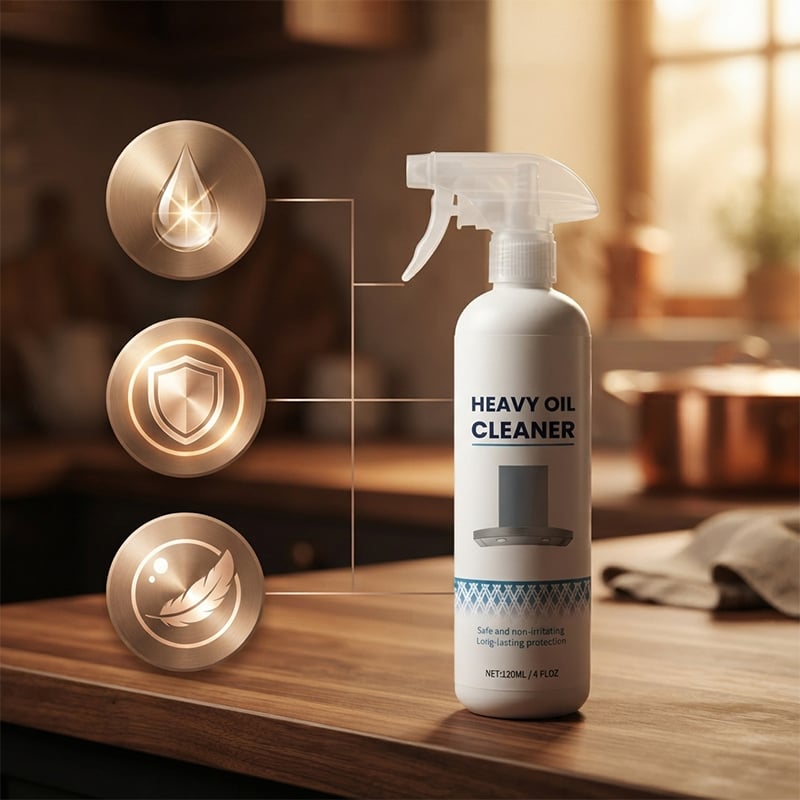 Powerful Deep Penetrating Heavy Oil Cleaner Spray for Kitchen Surfaces