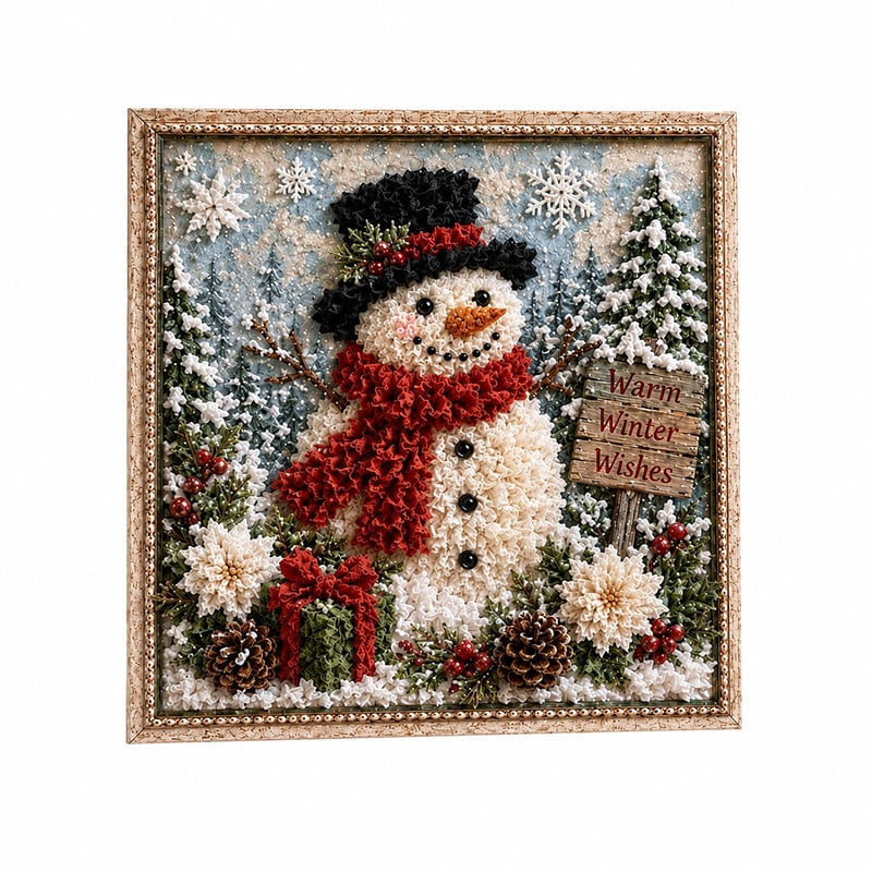3D Christmas Tree Fabric Poke Art Craft Kit