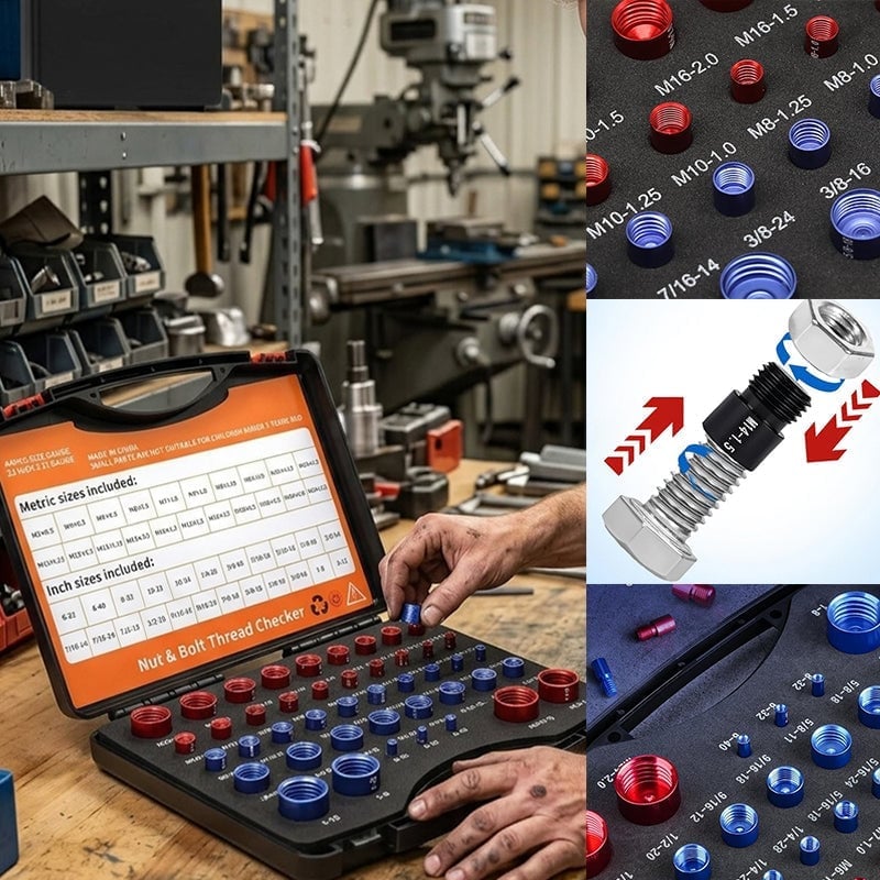 Metric Nut and Bolt Thread Checker Set